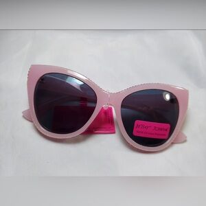 Betsey Johnson Light Pink Cat-Eye Sunglasses